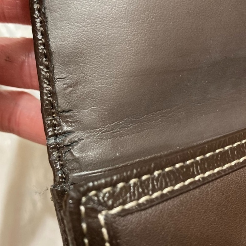 Coach brown leather checkbook wallet - Picture 8 of 8